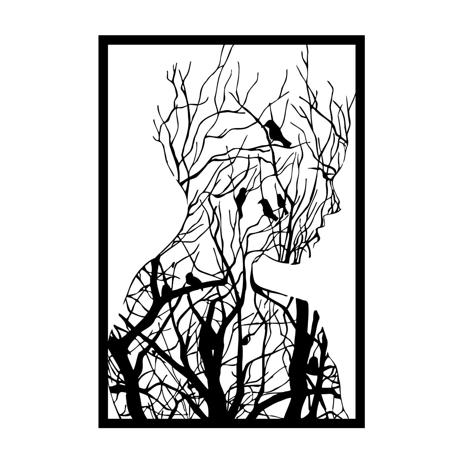 Arakan in Schwarz präsentiert im Onlineshop von KAQTU Design AG. Wanddeko ist von Wallity