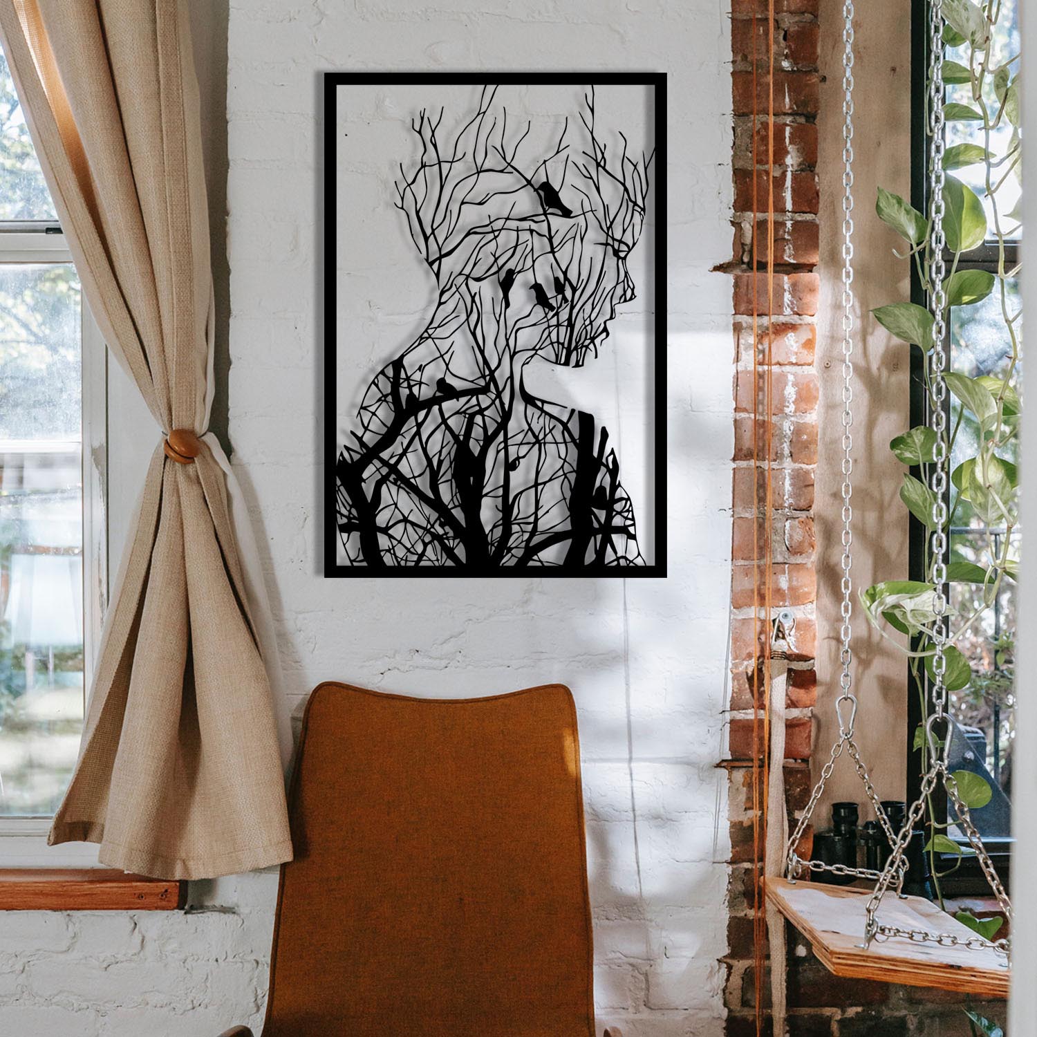 Verleihen Sie Ihrem Raum mit der Arakan Wanddeko in Schwarz von Wallity einen modernen Akzent. Hochwertiges Metall, stilvolles Design!