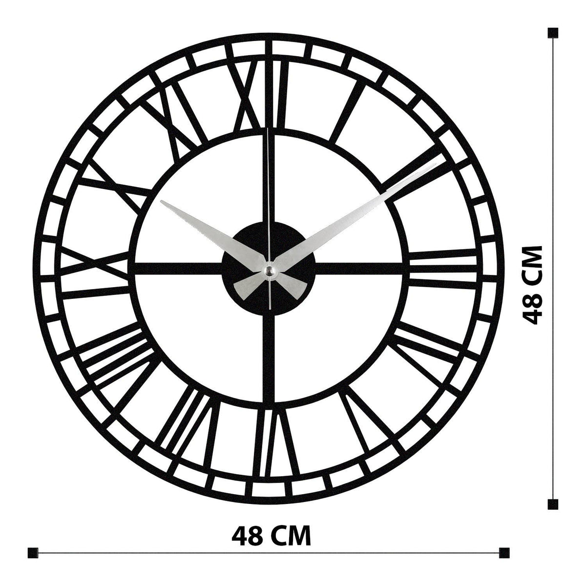 Enzoclock Wanduhr - Schwarz in Schwarz präsentiert im Onlineshop von KAQTU Design AG. Wanduhr ist von Wallity
