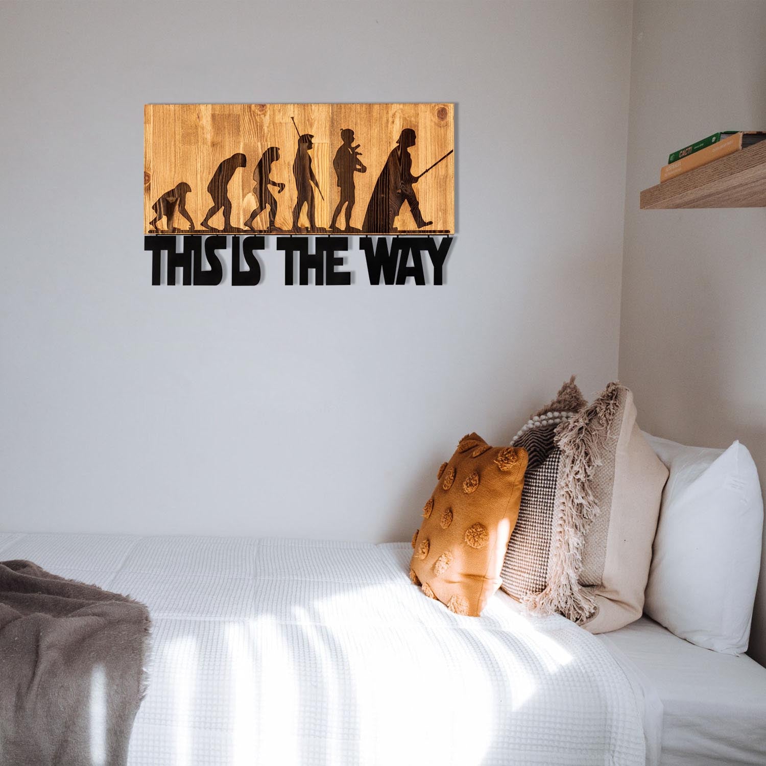 Verleihen Sie Ihrem Raum mit der Evrim Wanddeko von Wallity einen Hauch von Eleganz. Dieses hochwertige Holz-Wandaccessoire begeistert durch modernes Design und Langlebigkeit.