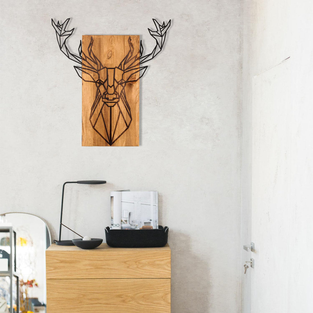 Deer Wanddeko - Schwarznuss in Schwarznuss präsentiert im Onlineshop von KAQTU Design AG. Wanddeko ist von Wallity