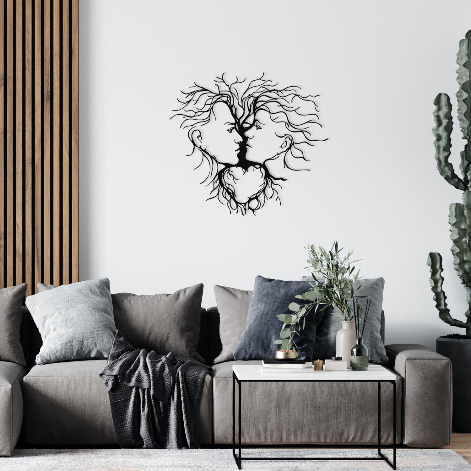 Verleihen Sie Ihrem Zuhause mit der Entrika Wanddeko von Wallity in Schwarz einen modernen Akzent. Dieses exquisite Metall-Accessoire begeistert durch sein elegantes Design und hochwertige Verarbeitung.