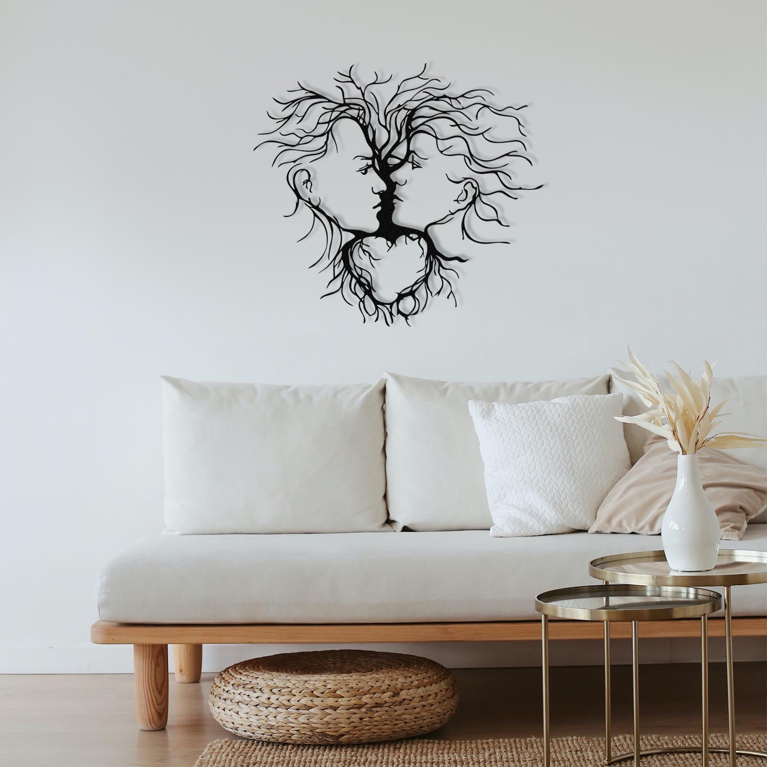 Verleihen Sie Ihrem Zuhause mit der eleganten Entrika Wanddeko von Wallity in Schwarz einen modernen Akzent. Ein zeitloses Kunstwerk für jeden Raum.