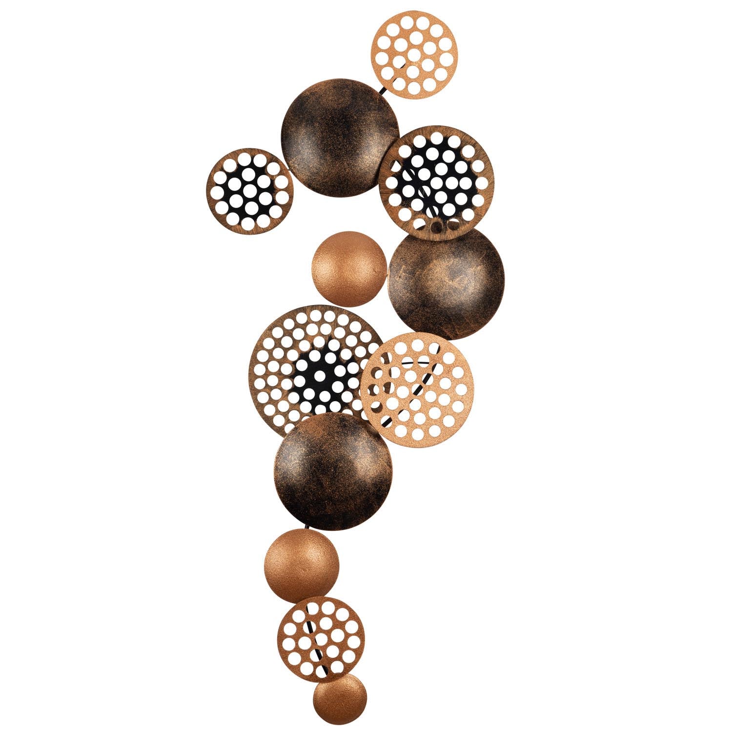 Gestalten Sie Ihre Wände neu mit der mehrfarbigen Bronte Wanddeko von Wallity. Dieses stilvolle Metallaccessoire vereint Eleganz und Langlebigkeit.