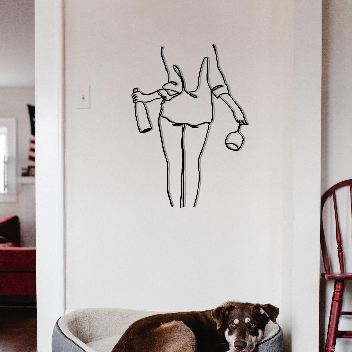 Gestalten Sie Ihre Wände mit der stilvollen Wine Night Wanddeko von Wallity. Hochwertiges Metall und zeitloses Design für jeden Raum!