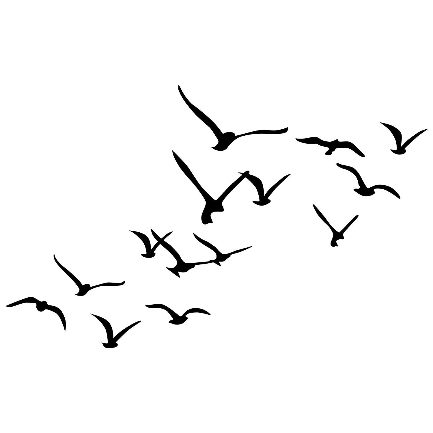 Verwandeln Sie Ihre Wände mit der Migration Wanddeko von Wallity. 11 stilvolle Vogel-Designs aus robustem Metall in elegantem Schwarz für jeden Raum.