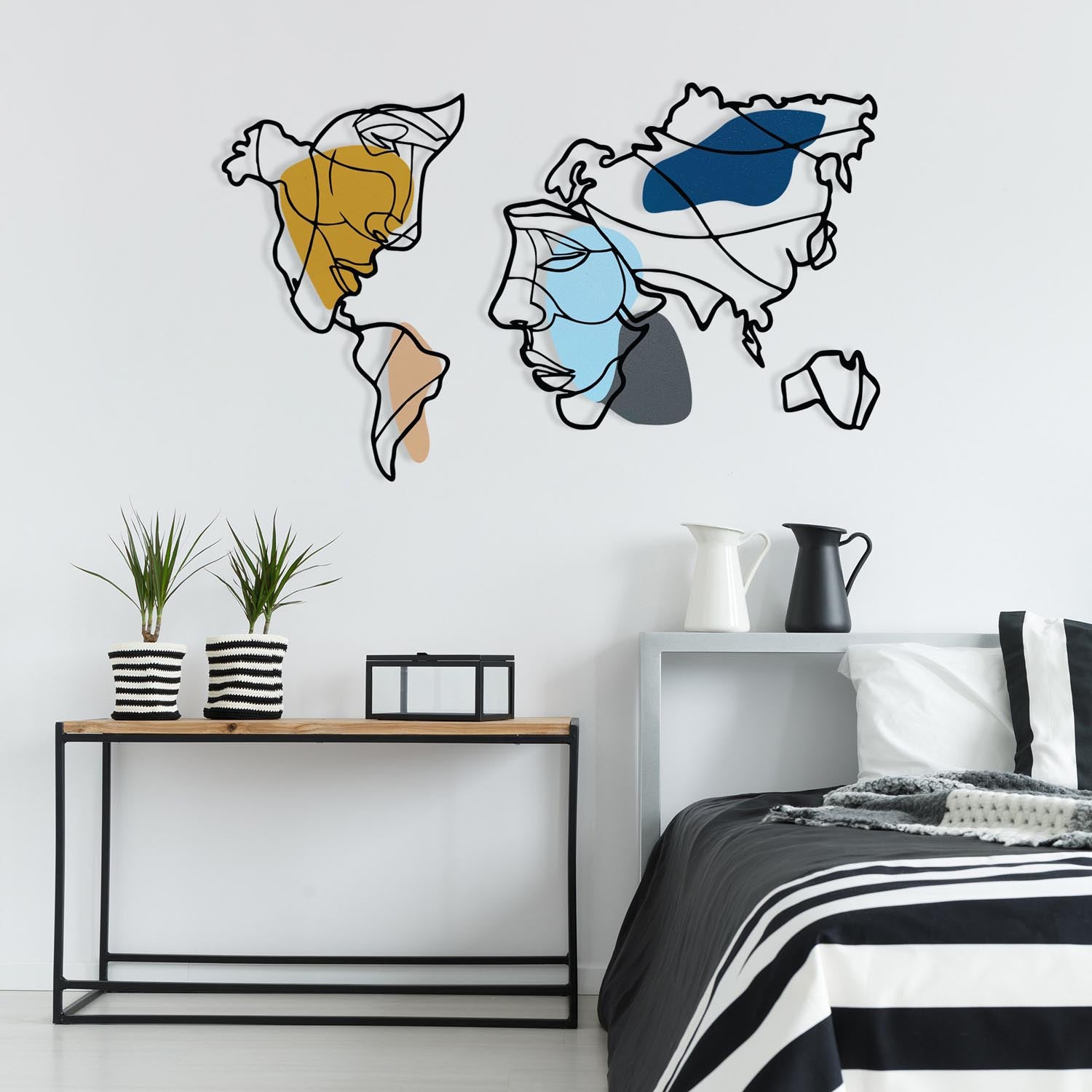 Verleihen Sie Ihrem Raum mit der Lie World M Wanddeko von Wallity einen Hauch von Eleganz. Dieses beeindruckende Metallkunstwerk begeistert durch sein filigranes Design und hochwertige Verarbeitung.