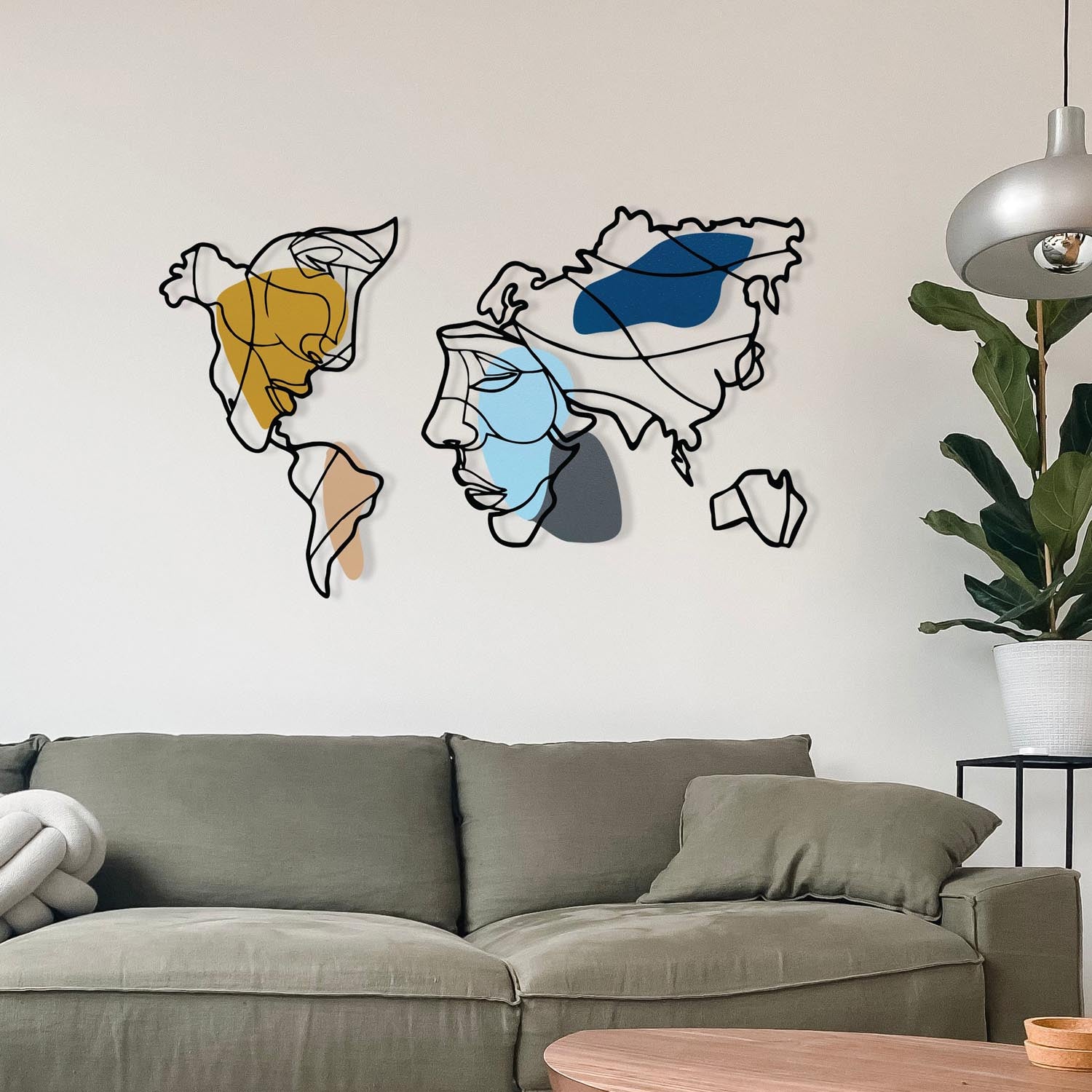 Entdecken Sie die Lie World M Wanddeko von Wallity – ein elegantes Metallkunstwerk, das jeden Raum mit Stil und Kreativität bereichert.