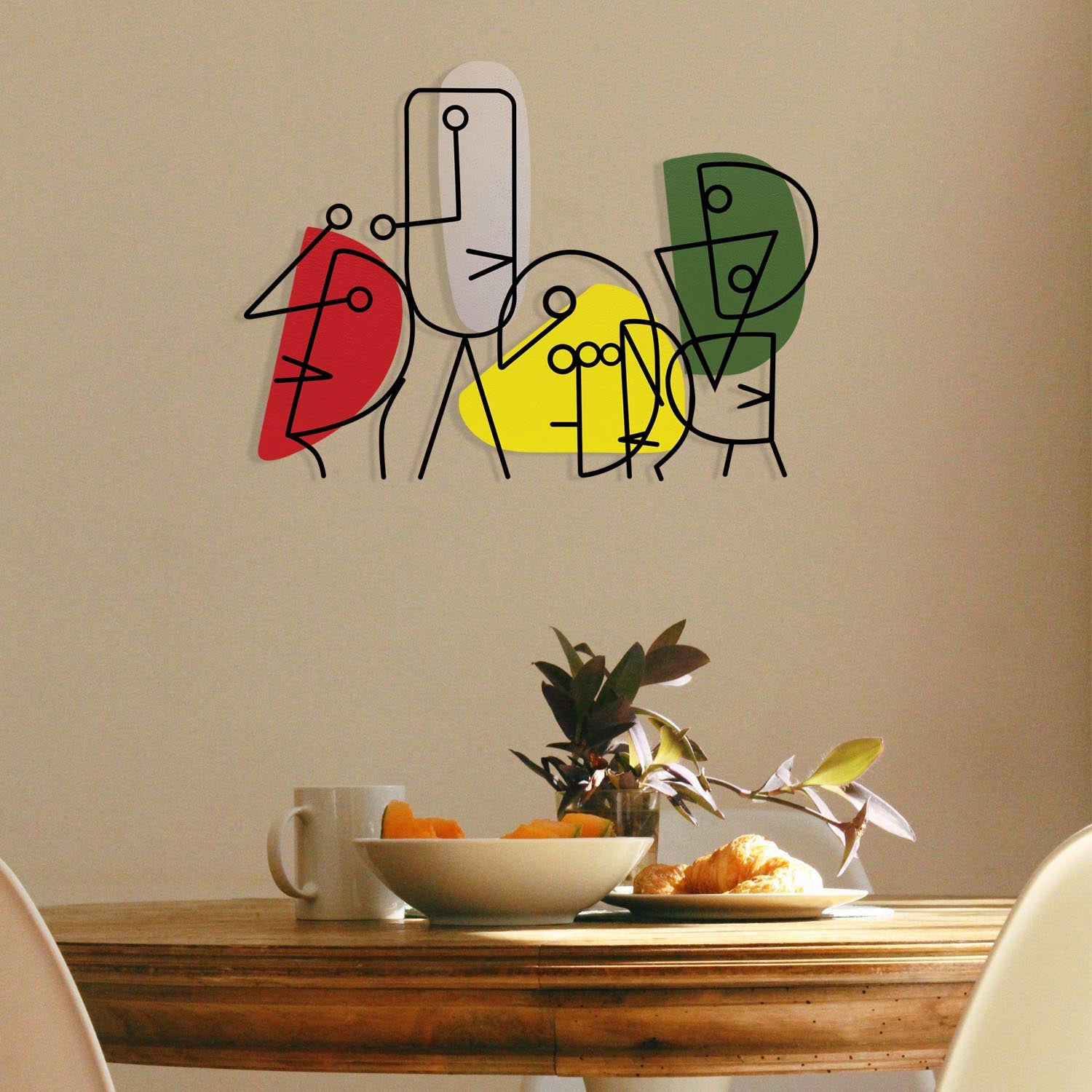 Entdecken Sie die Kubizm 16 Wanddeko von Wallity – ein stilvolles Metall- und Holzkunstwerk, das jedem Raum Eleganz und Charme verleiht.