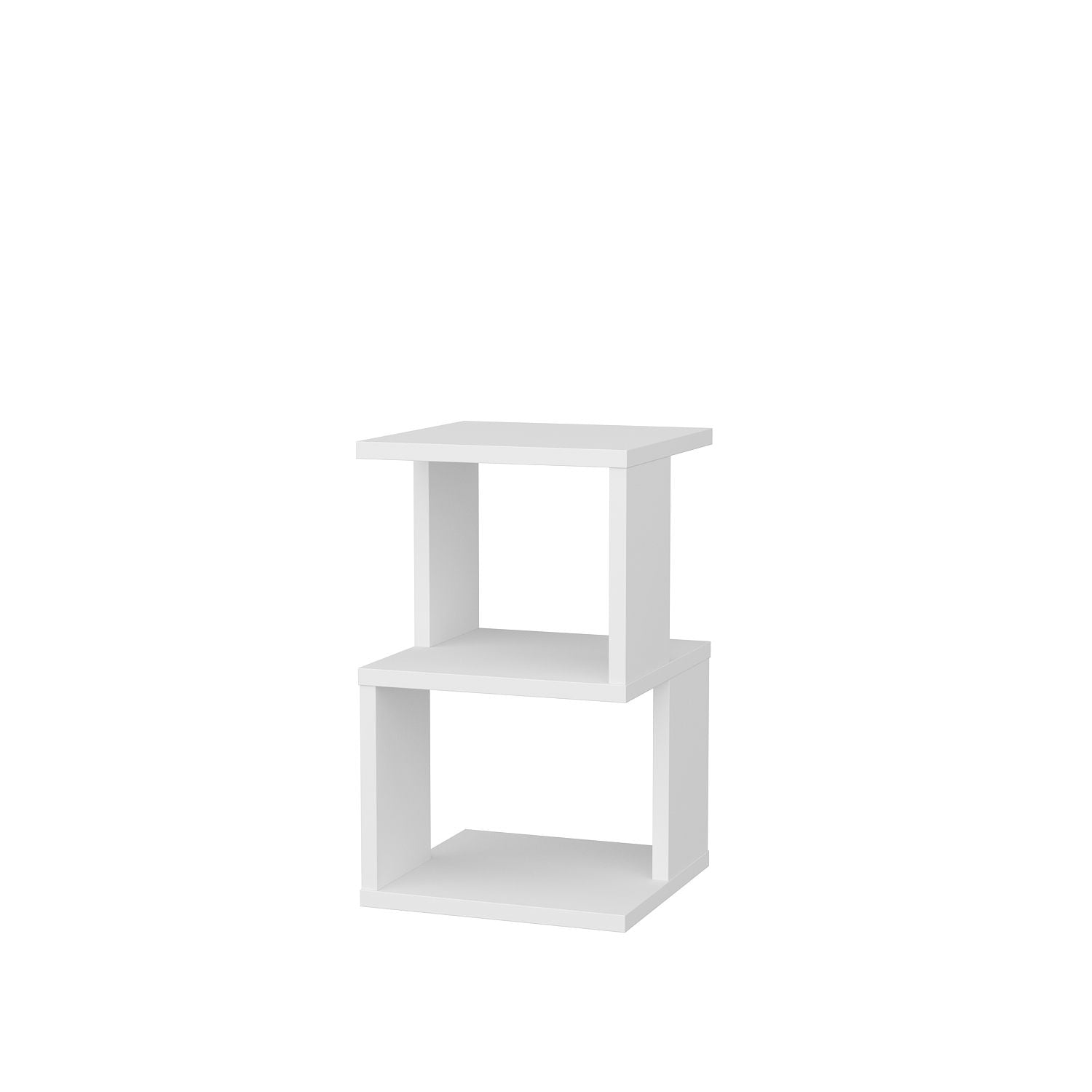 Gestalten Sie Ihr Schlafzimmer mit dem Carter Nachttisch in Weiß von Hanah Home. Minimalistisches Design trifft auf hochwertige Materialien für zeitlose Eleganz.