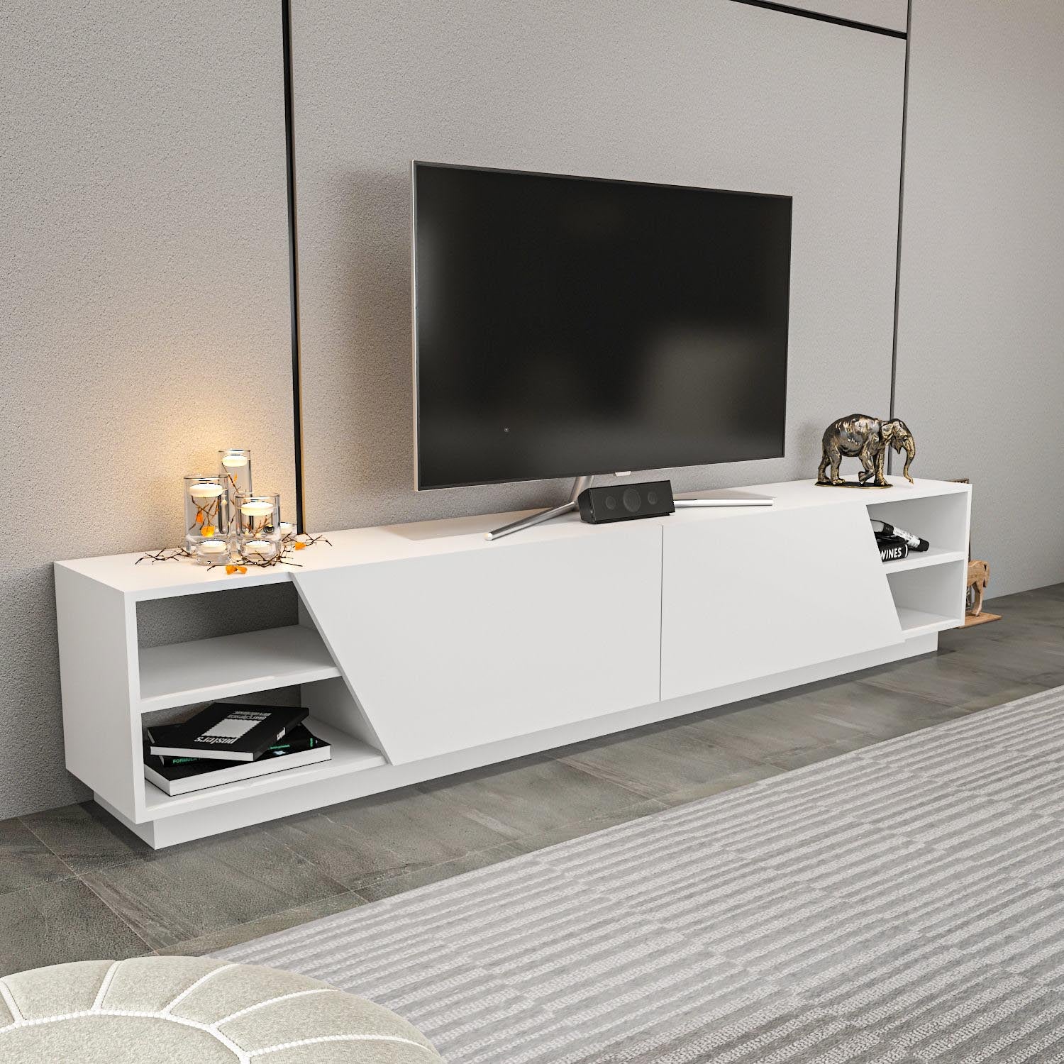 Entdecken Sie das Rhodes Sideboard in Weiß von Hanah Home – eine stilvolle Kombination aus skandinavischem Design und Funktionalität für Ihr Zuhause.