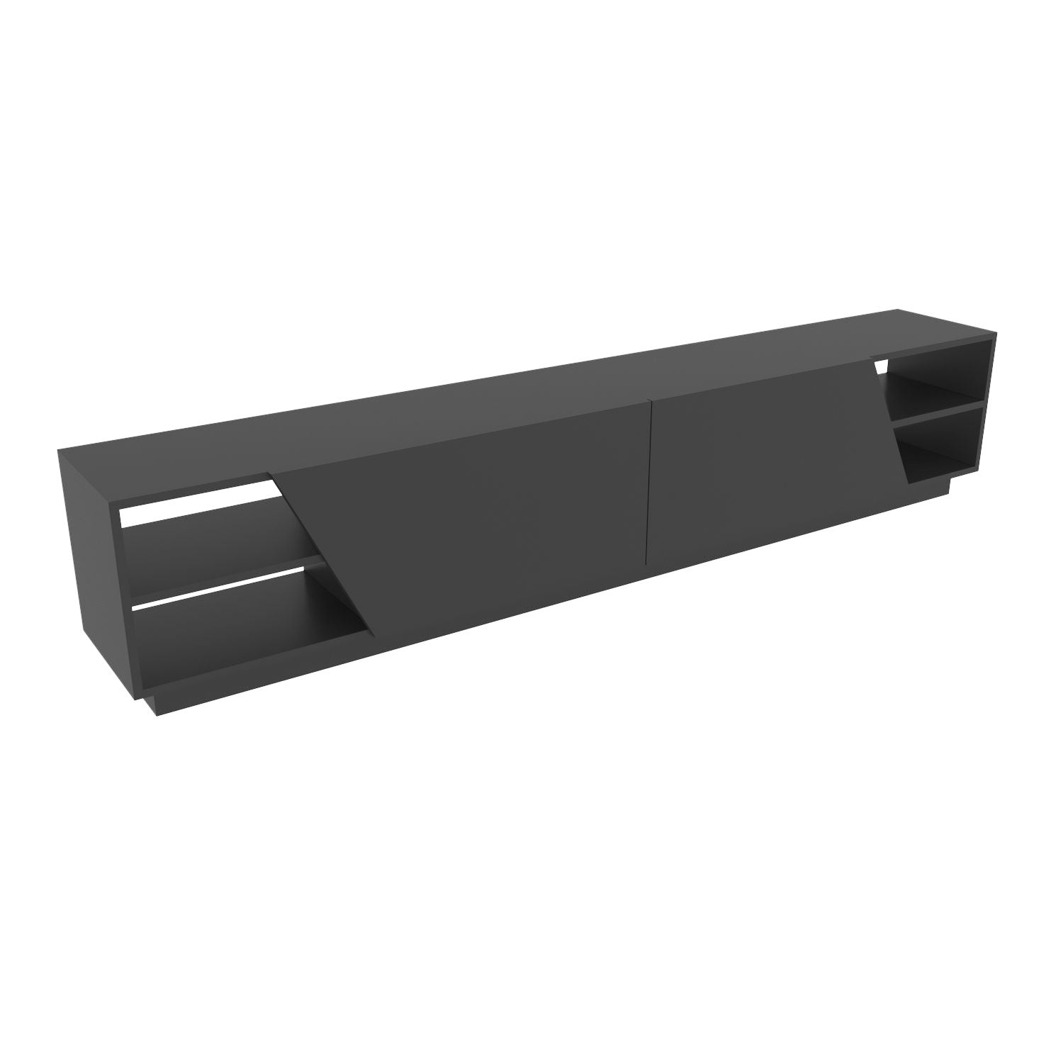 Rhodes - Anthracite in Anthrazit präsentiert im Onlineshop von KAQTU Design AG. Sideboard ist von Hanah Home