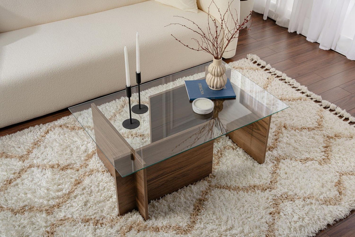 Vetrino Sofatisch - Walnuss in Walnuss präsentiert im Onlineshop von KAQTU Design AG. Couchtisch ist von Nordure