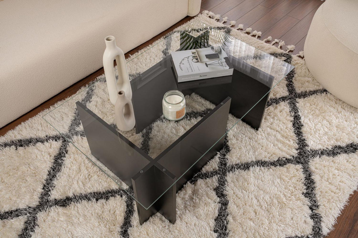 Vetrino Sofatisch - Holz Schwarz in Holz Schwarz präsentiert im Onlineshop von KAQTU Design AG. Couchtisch ist von Nordure