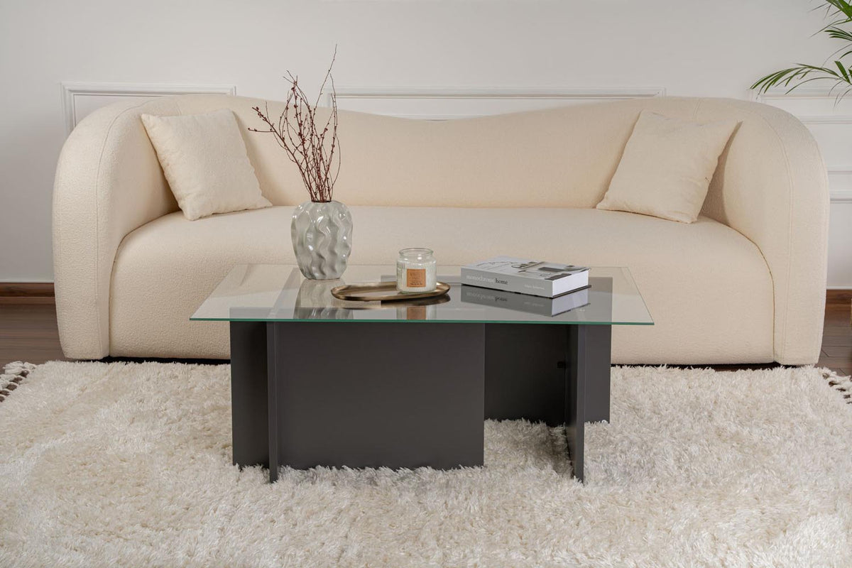 Vetrino Sofatisch - Anthrazit in Anthrazit präsentiert im Onlineshop von KAQTU Design AG. Couchtisch ist von Nordure