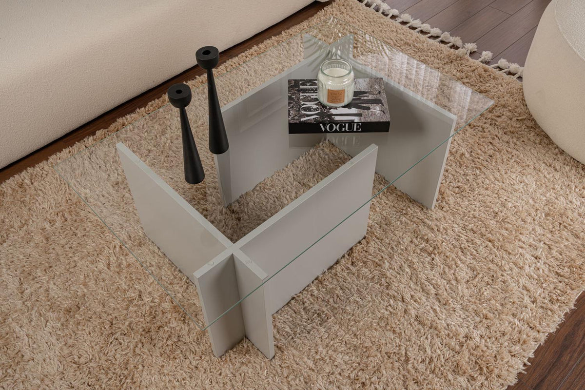 Vetrino Sofatisch - Grau in Grau präsentiert im Onlineshop von KAQTU Design AG. Couchtisch ist von Nordure