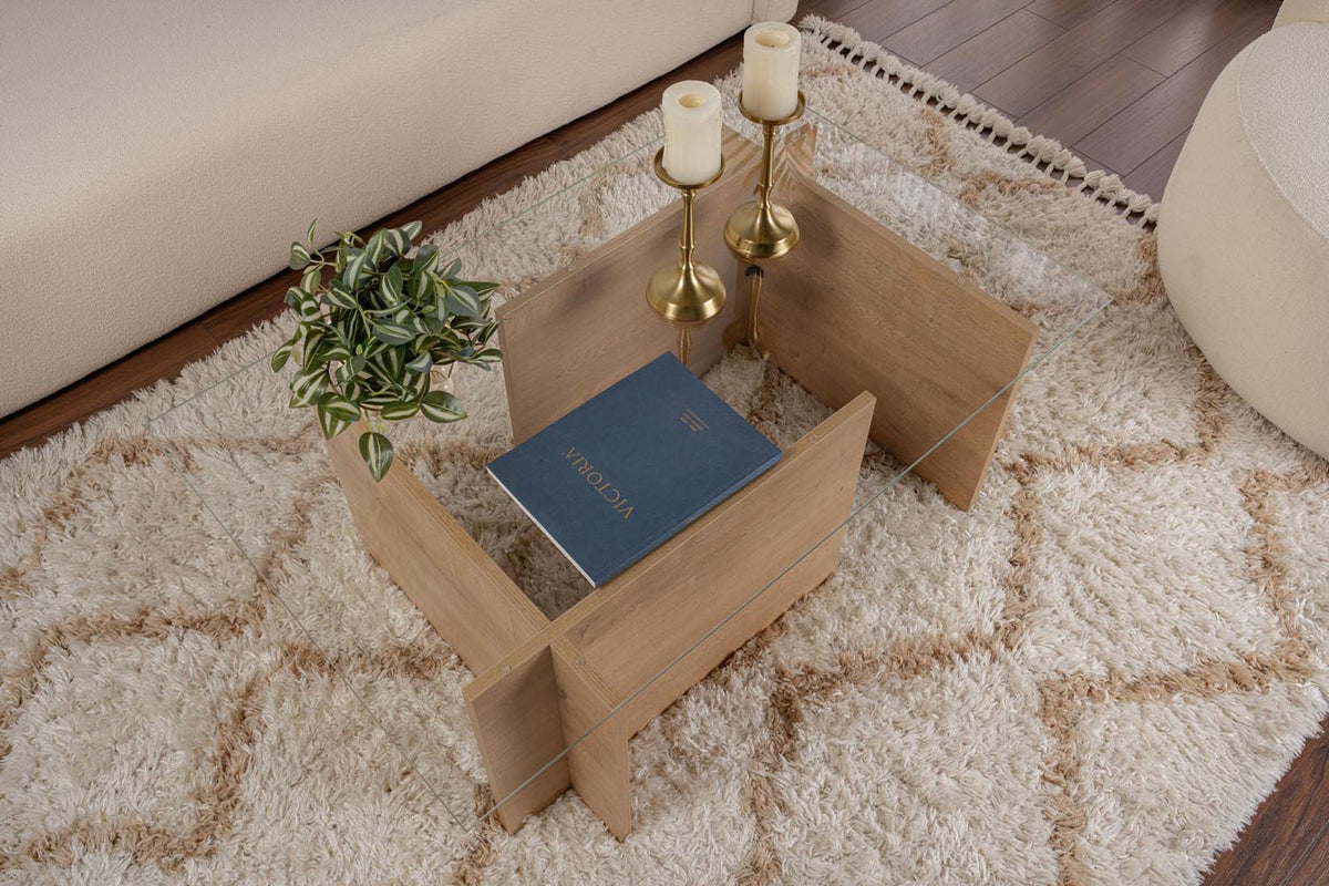 Vetrino Sofatisch - Honig- Eiche in Honig- Eiche präsentiert im Onlineshop von KAQTU Design AG. Couchtisch ist von Nordure