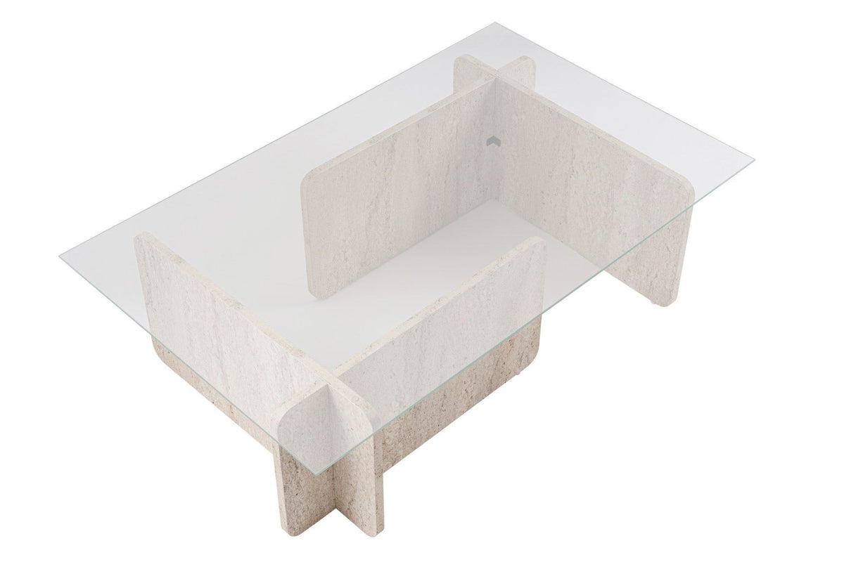 Flavio Sofatisch - Travertin in Travertin präsentiert im Onlineshop von KAQTU Design AG. Couchtisch ist von Nordure