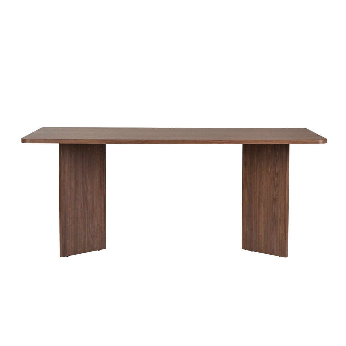 Rechteckiger Esstisch Linza von Nordure in Milano-Nussbaum, Tischplatte aus melaminbeschichteter Spanplatte, Masse 180 x 90 x 75 cm.