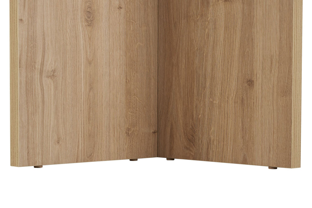 Esstisch Sablin von Nordure in Saphir-Eiche, rechteckige Tischplatte aus melaminbeschichteter Spanplatte, 180x90 cm, 75 cm hoch.