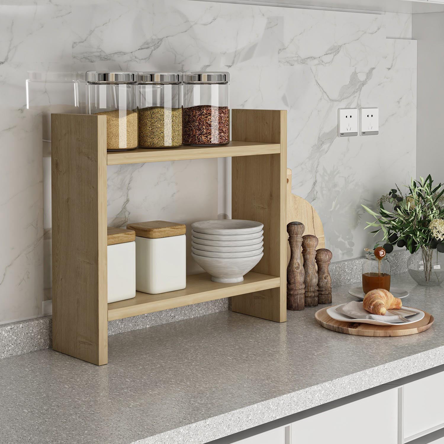 Entdecken Sie das Denver Wandregal in Saphir von Hanah Home – die perfekte Kombination aus Stil und Funktionalität für Ihre Küche!