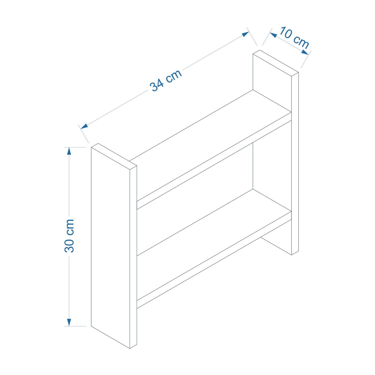 Entdecken Sie das Denver Wandregal in Saphir von Hanah Home – die perfekte Kombination aus Funktionalität und modernem Design für Ihre Küche!