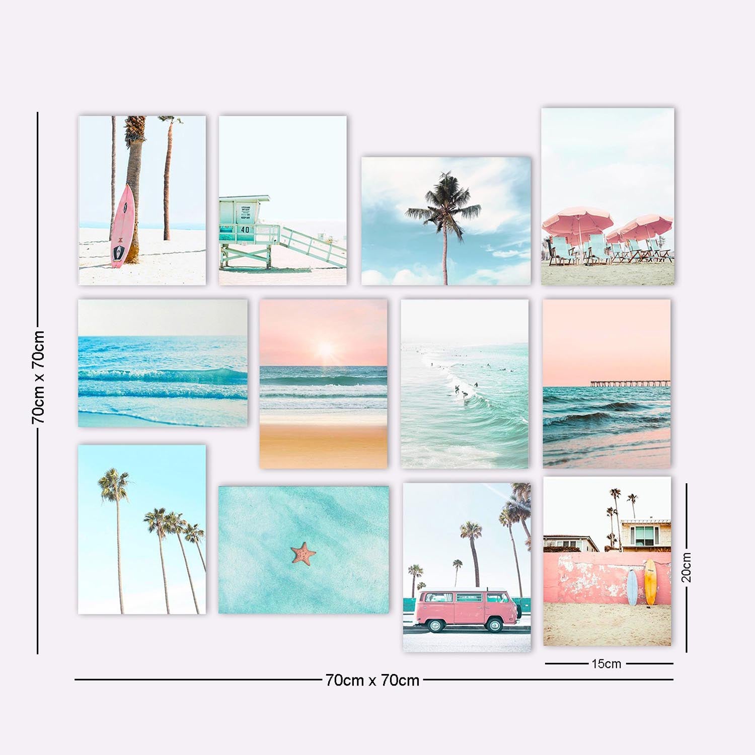 Verleihen Sie Ihrem Zuhause mit dem 12MDF04 Set von Wallity einen Hauch von Kunst und Farbe. Diese 12 einzigartigen MDF-Bilder sind perfekt für kreative Wandgestaltungen!