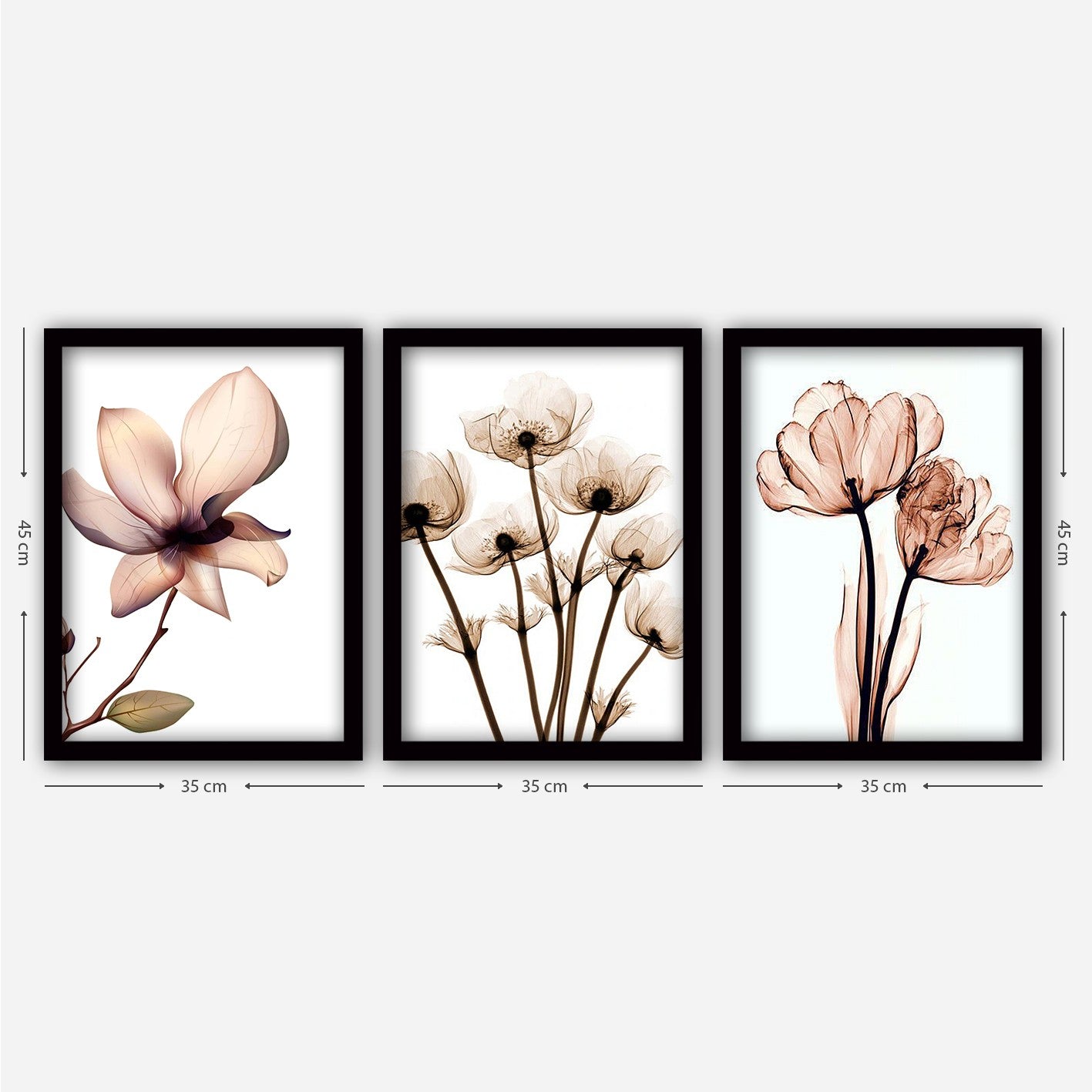 Verleihen Sie Ihrem Zuhause mit dem mehrfarbigen 3-teiligen Wandbild 3SC157 von Wallity einen Hauch von Eleganz und Stil. Ideal für jeden Raum!