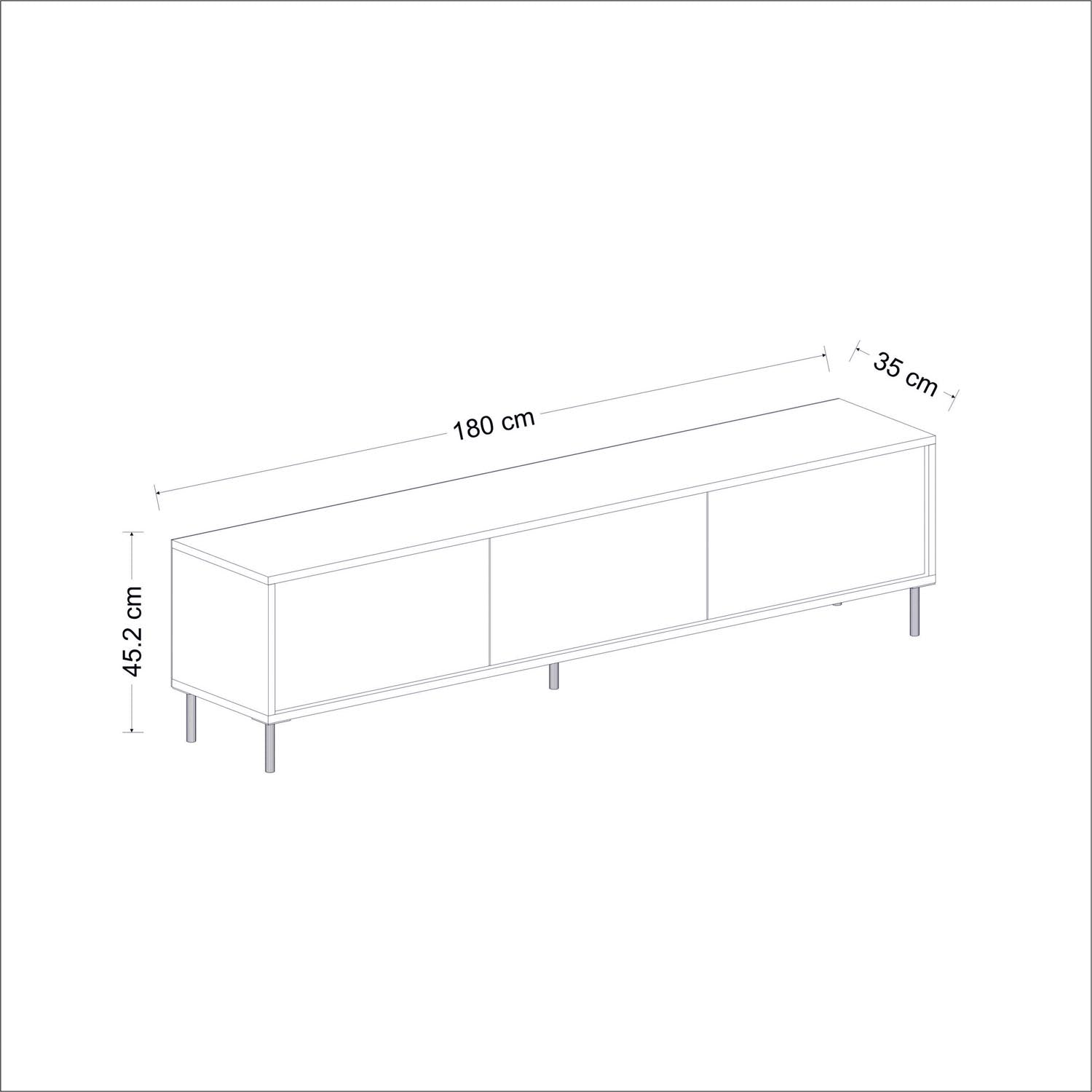 Erleben Sie das Imaj Sideboard in edlem Travertin Gold von Hanah Home – eine perfekte Kombination aus Eleganz und Funktionalität für Ihr Zuhause.