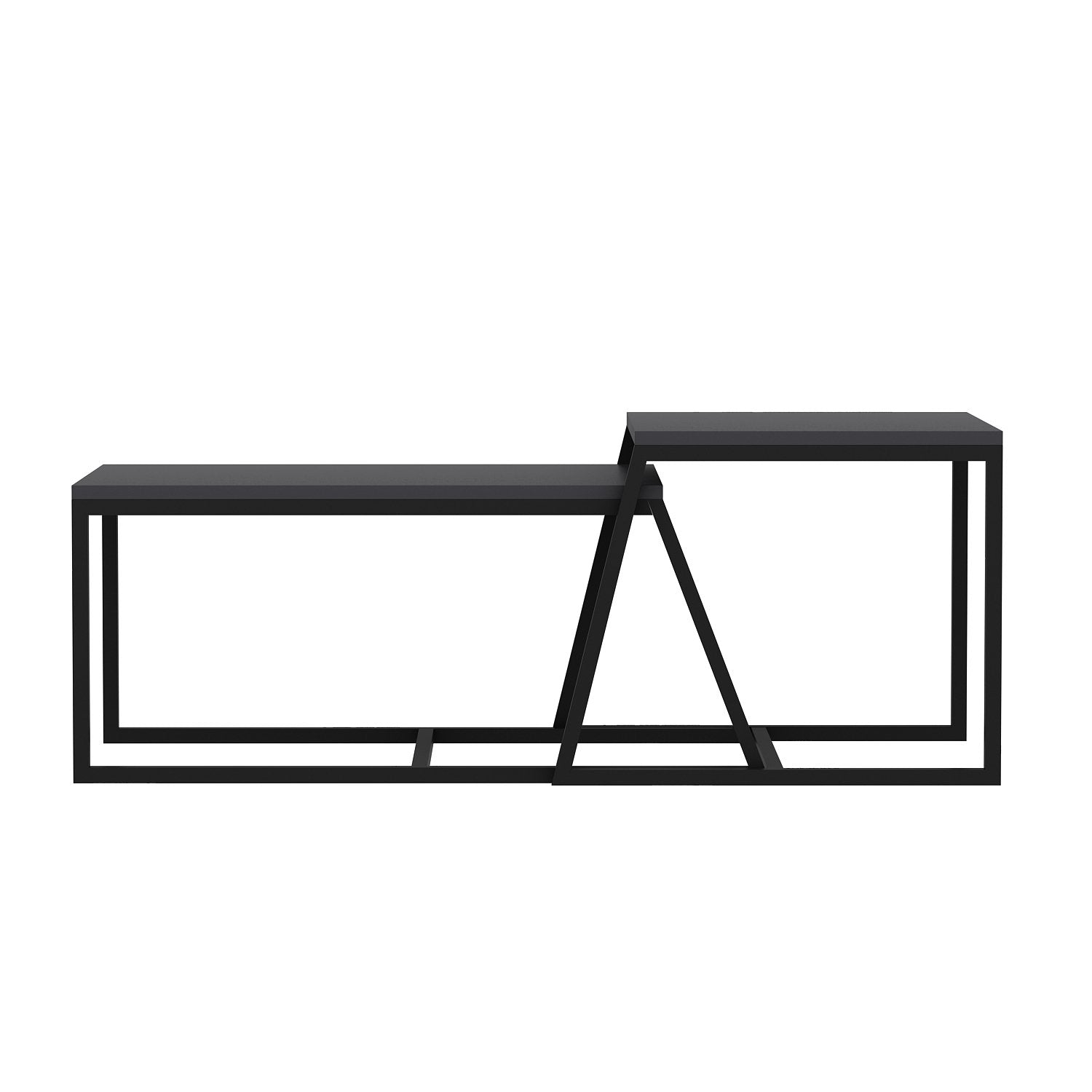 Entdecken Sie den Minimal Sofatisch in Anthrazit von Hanah Home – ein eleganter Tisch, der modernen Stil und funktionalen Stauraum vereint.