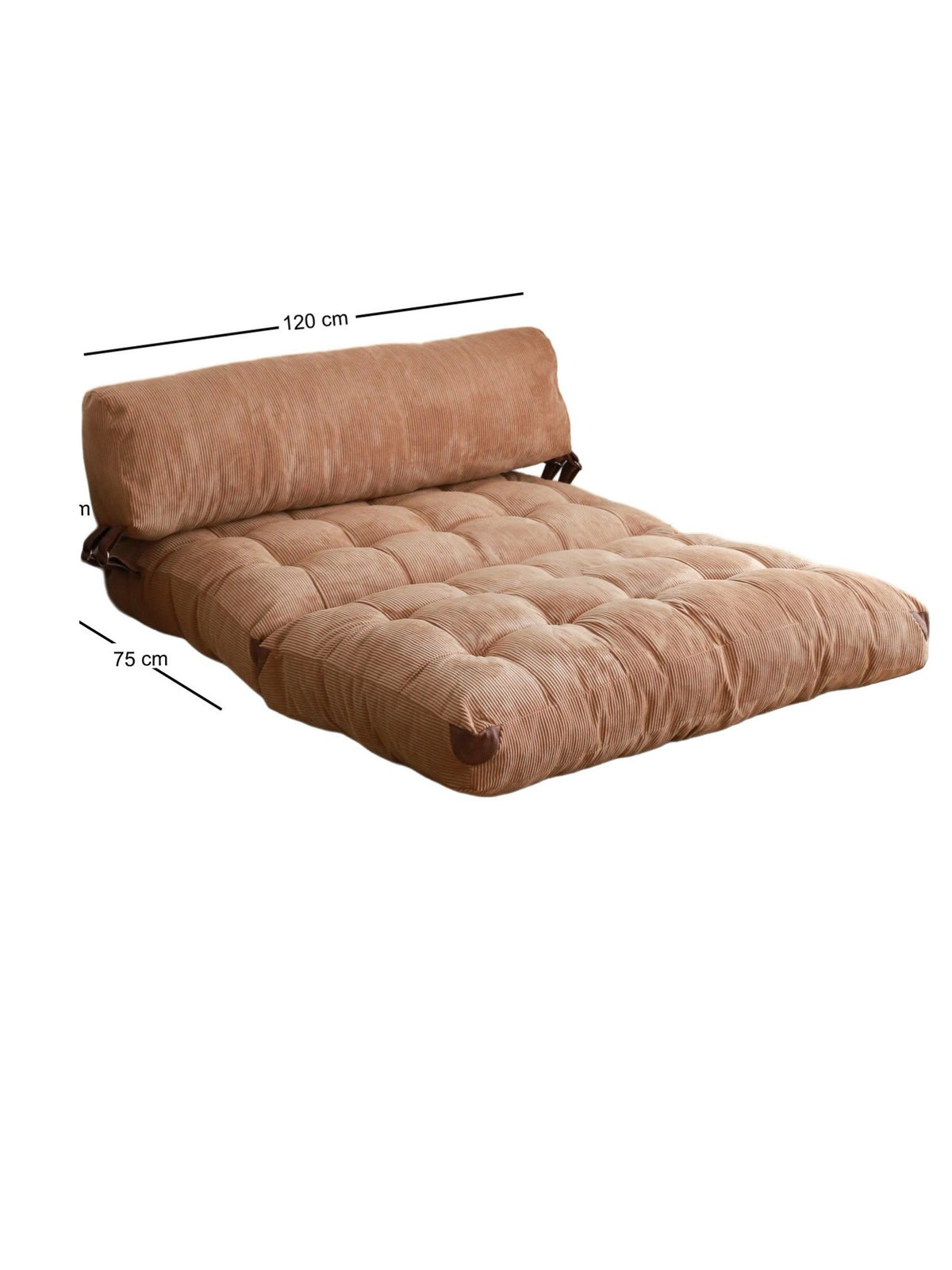 Fold Kadife 2 Bettsofa - Kamel in Kamel präsentiert im Onlineshop von KAQTU Design AG. Bettsofa ist von Atelier Del Sofa