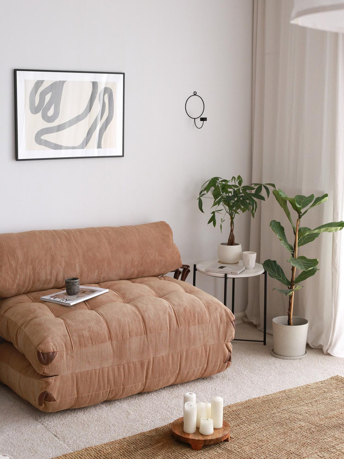 Fold Kadife 2 Bettsofa - Kamel in Kamel präsentiert im Onlineshop von KAQTU Design AG. Bettsofa ist von Atelier Del Sofa