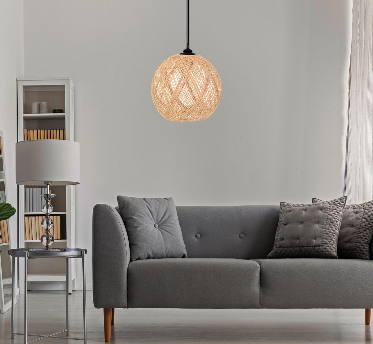 190 Pendellampe - Braun Ecru in Braun Ecru präsentiert im Onlineshop von KAQTU Design AG. Pendelleuchte ist von Opviq