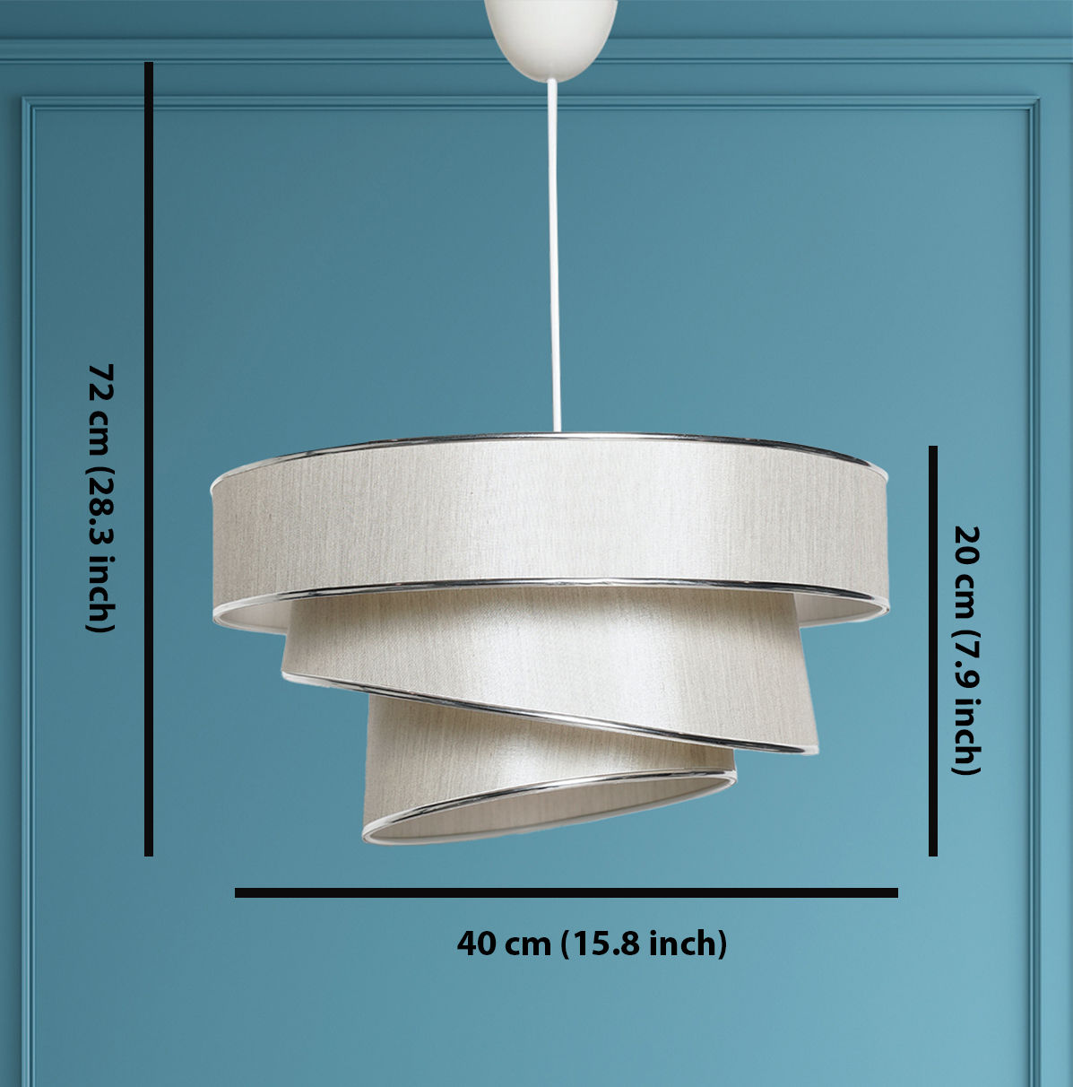 Couper Pendellampe - Beige Silber in Beige Silber präsentiert im Onlineshop von KAQTU Design AG. Pendelleuchte ist von Opviq