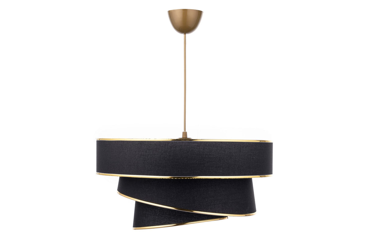 Couper Pendellampe - Schwarz Gold in Schwarz Gold präsentiert im Onlineshop von KAQTU Design AG. Pendelleuchte ist von Opviq