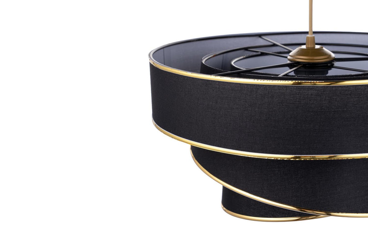 Couper Pendellampe - Schwarz Gold in Schwarz Gold präsentiert im Onlineshop von KAQTU Design AG. Pendelleuchte ist von Opviq
