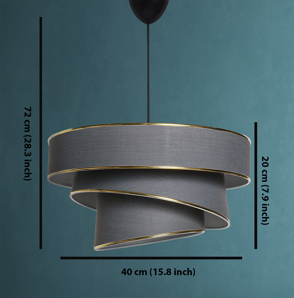 Couper Pendellampe - Anthrazit Gold in Anthrazit Gold präsentiert im Onlineshop von KAQTU Design AG. Pendelleuchte ist von Opviq
