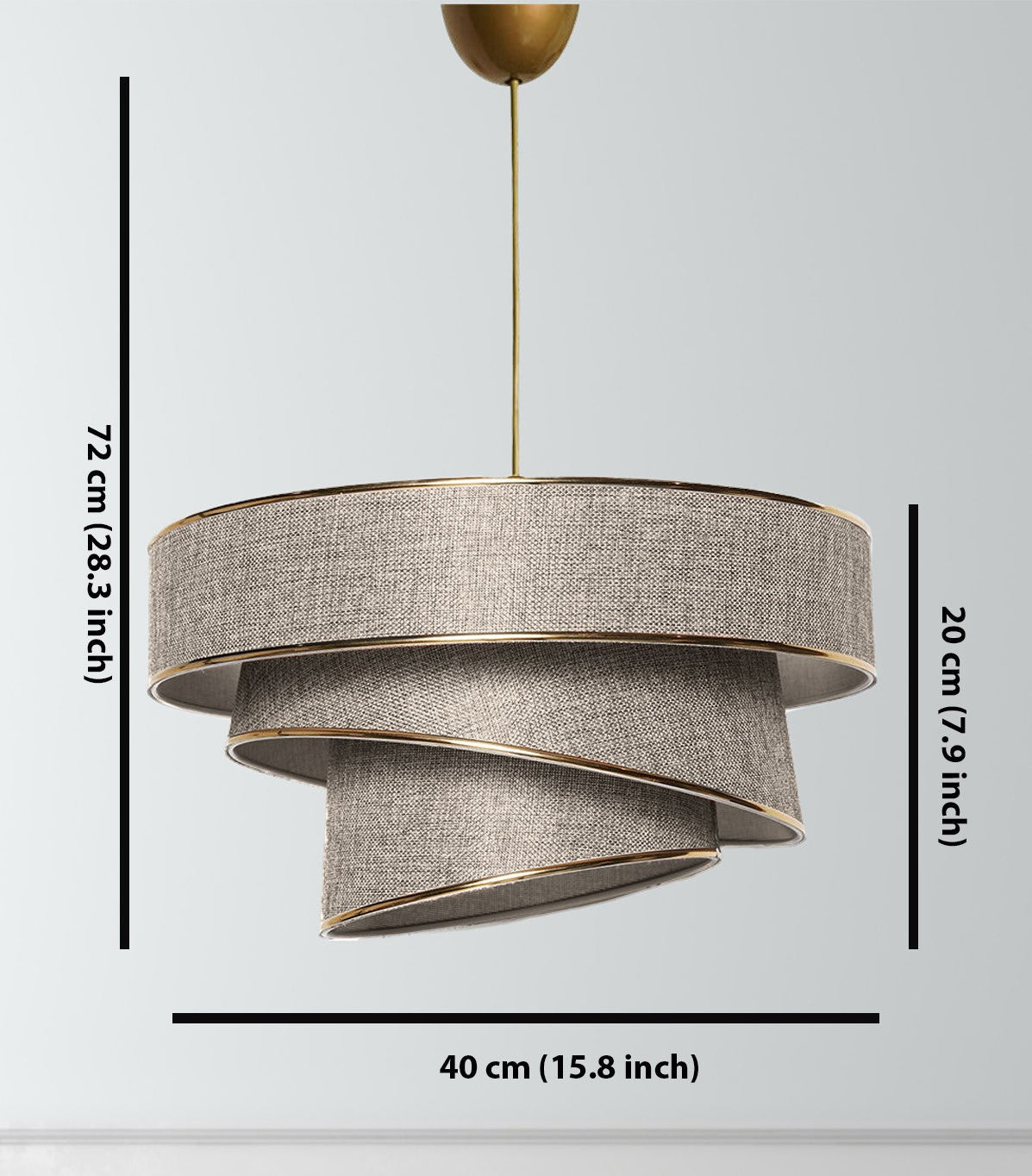 Couper Pendellampe - Beige Gold in Beige Gold präsentiert im Onlineshop von KAQTU Design AG. Pendelleuchte ist von Opviq