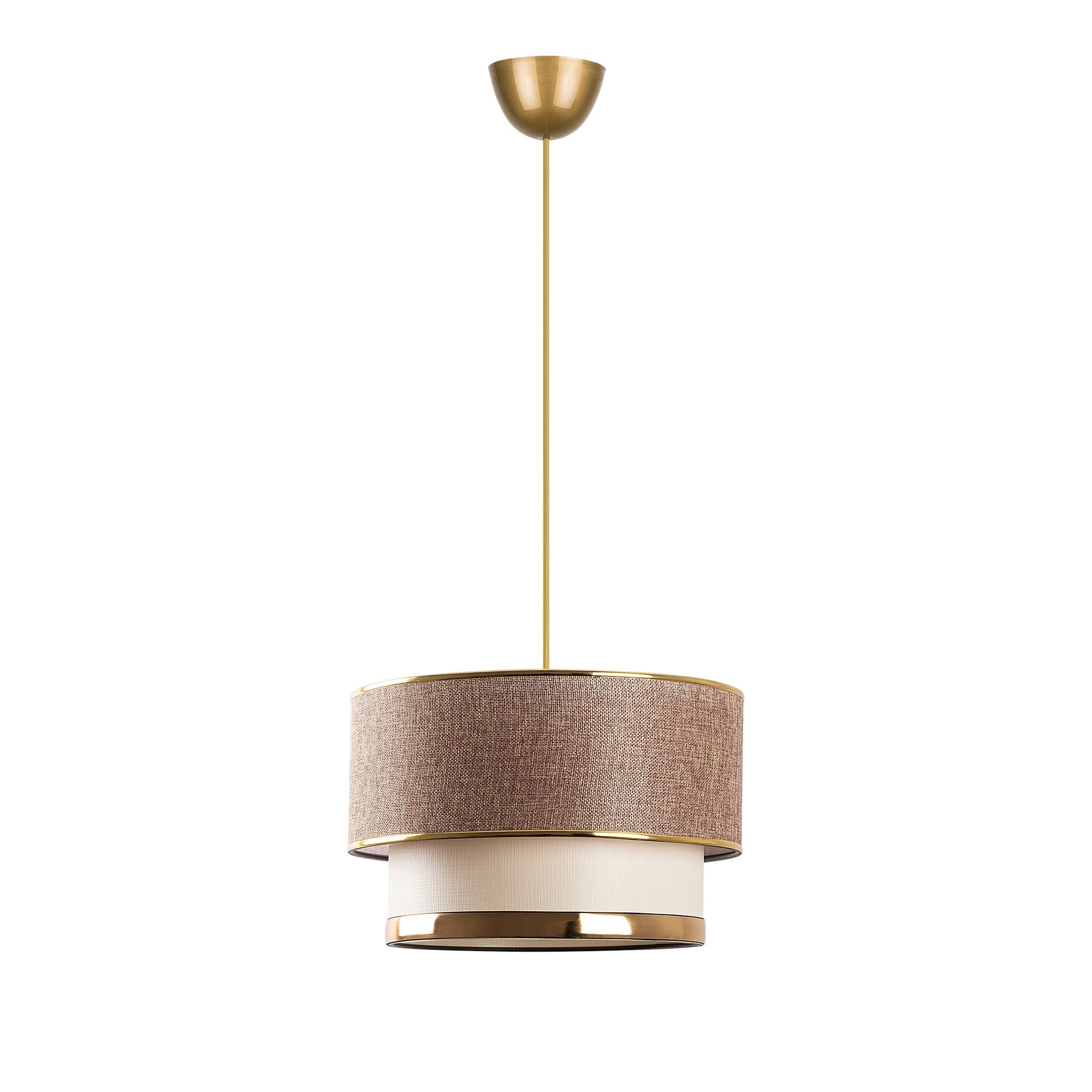 Entdecken Sie die stilvolle Cake Pendelleuchte von Opviq in Beige und Gold. Ein elegantes Design, das jeden Raum aufwertet und für eine warme Atmosphäre sorgt.