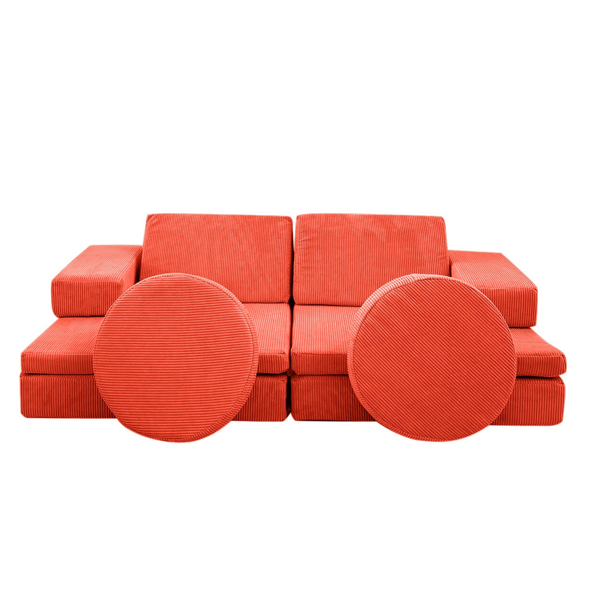 Puzzle Bettsofa - Orange in Orange präsentiert im Onlineshop von KAQTU Design AG. Bettsofa ist von Atelier Del Sofa
