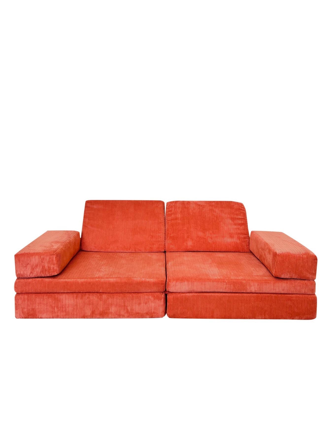 Entdecken Sie das Puzzle Bettsofa in strahlendem Orange von Atelier Del Sofa – ideal für stilvolle Entspannung und vielseitige Nutzung in jedem Raum!