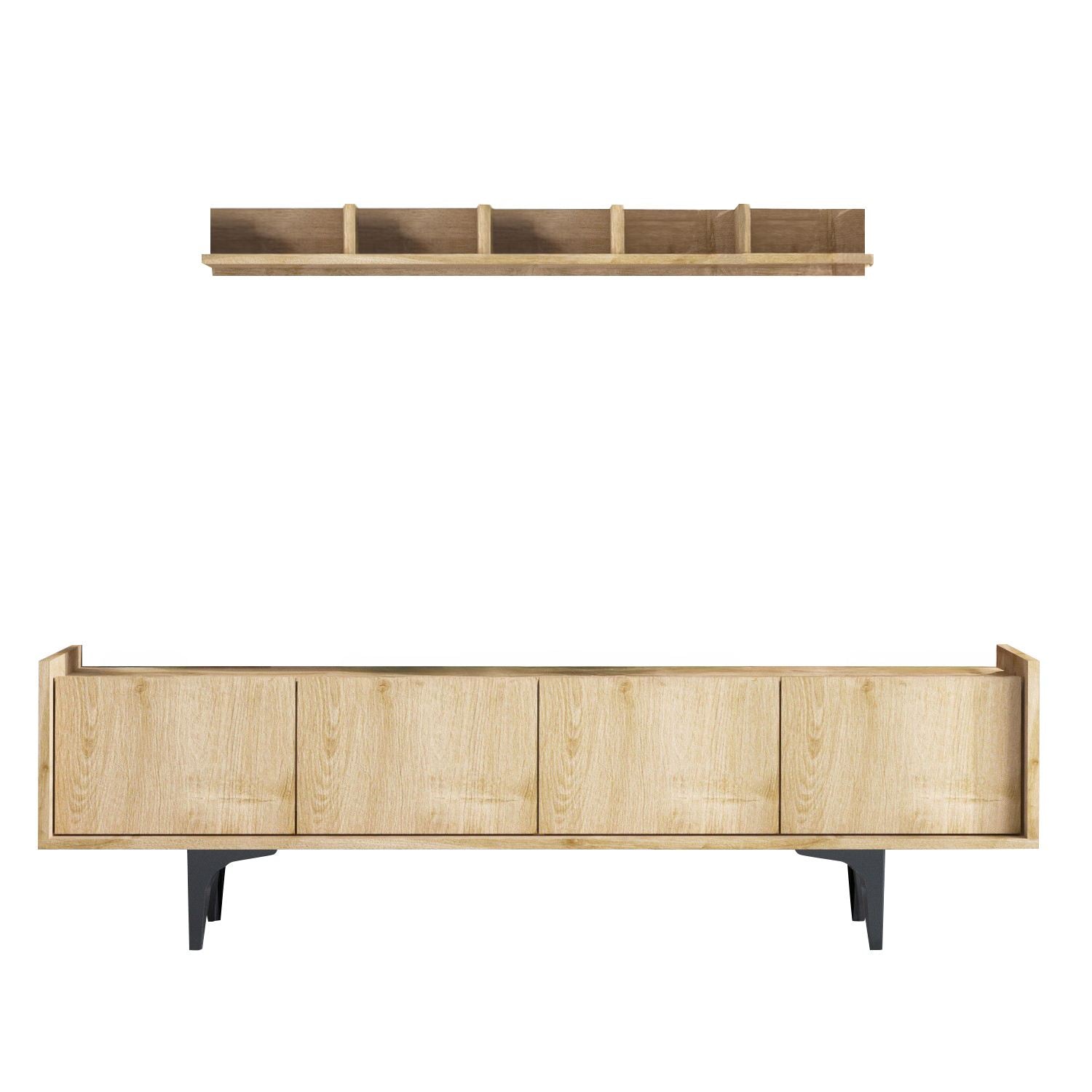 Cursa in Saphir- Eiche präsentiert im Onlineshop von KAQTU Design AG. TV-Möbel ist von Hanah Home