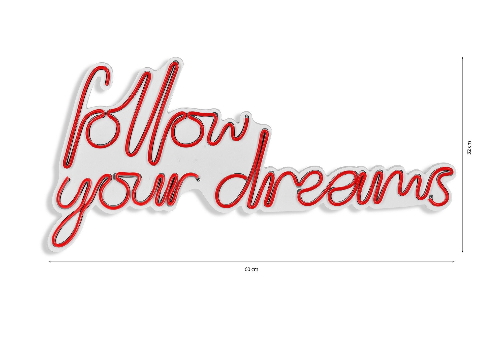 Entdecken Sie die Follow Your Dreams Wandleuchte in Rot von Wallity – eine stilvolle LED-Beleuchtung, die jedem Raum Wärme und Kreativität verleiht.