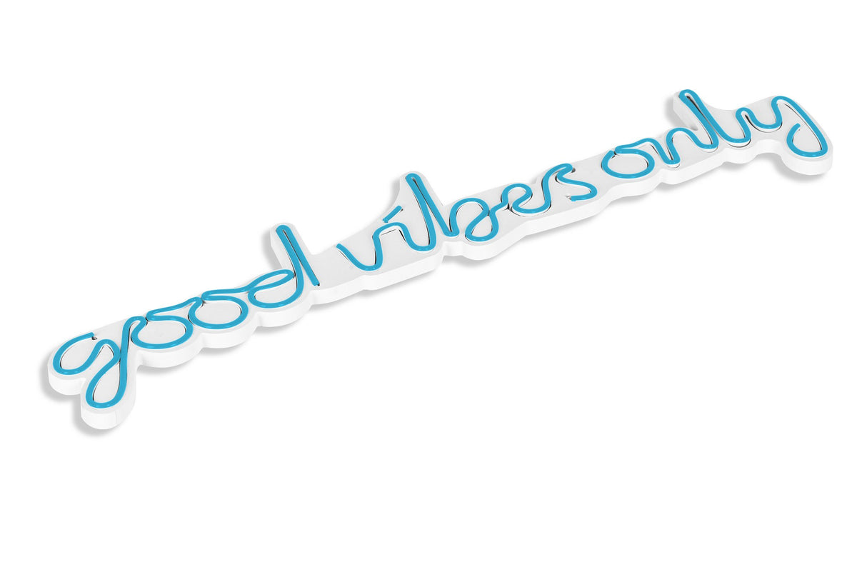 Good Vibes Only Wandleuchte - Blau in Blau präsentiert im Onlineshop von KAQTU Design AG. Wandleuchte ist von Wallity