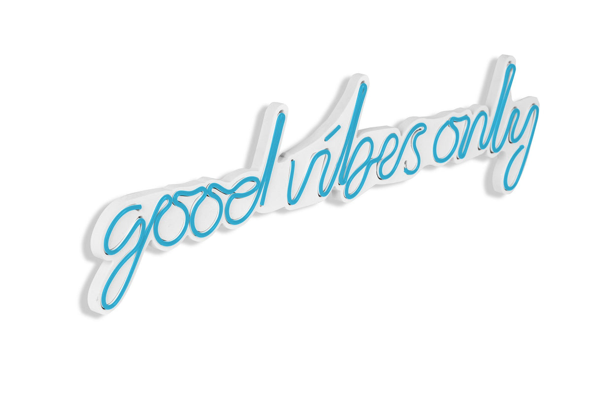 Good Vibes Only Wandleuchte - Blau in Blau präsentiert im Onlineshop von KAQTU Design AG. Wandleuchte ist von Wallity