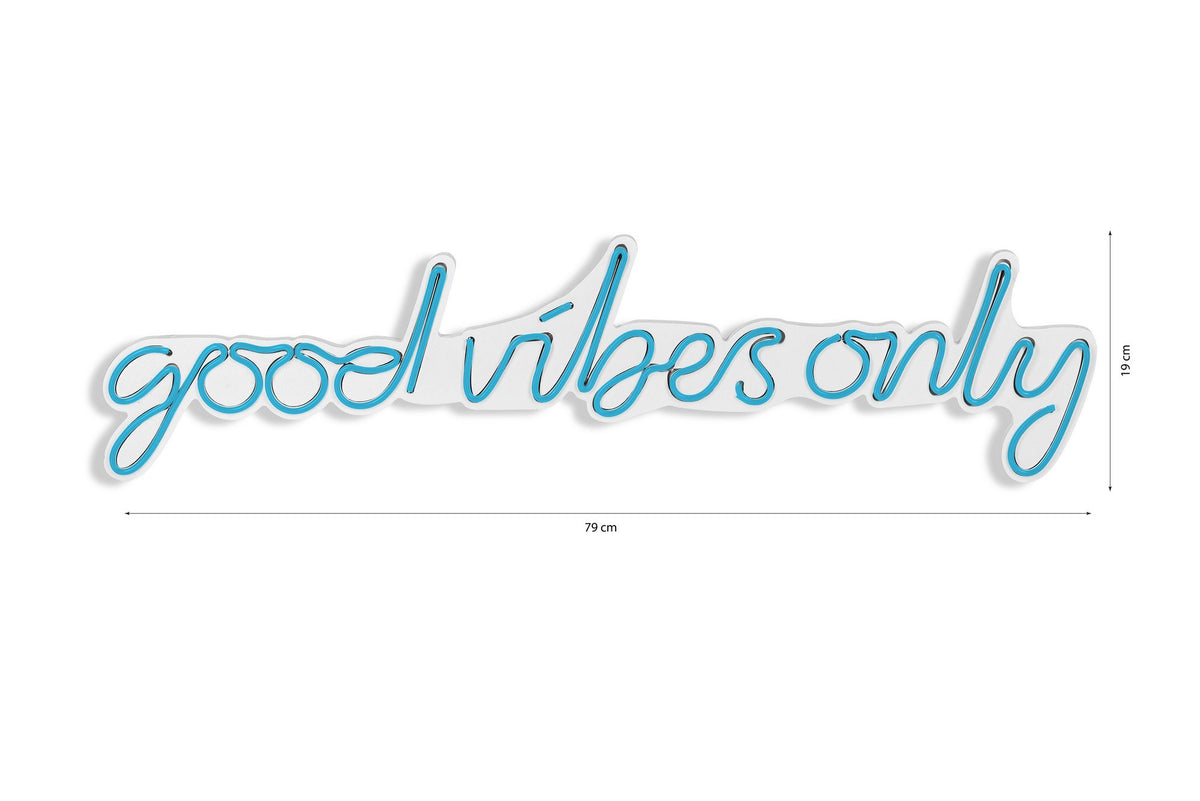 Good Vibes Only Wandleuchte - Blau in Blau präsentiert im Onlineshop von KAQTU Design AG. Wandleuchte ist von Wallity