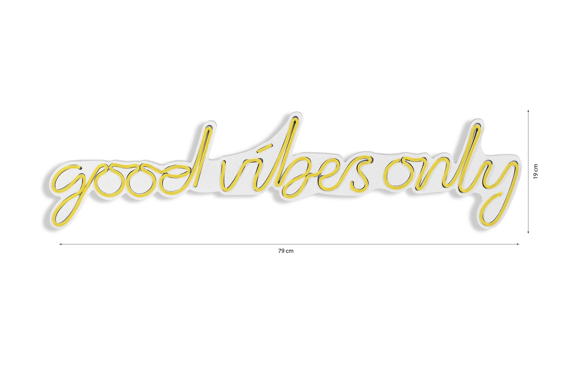 Erhellen Sie Ihr Zuhause mit der Good Vibes Only Wandleuchte in Gelb von Wallity. Perfekt für kreative Akzente und stimmungsvolle Atmosphäre!