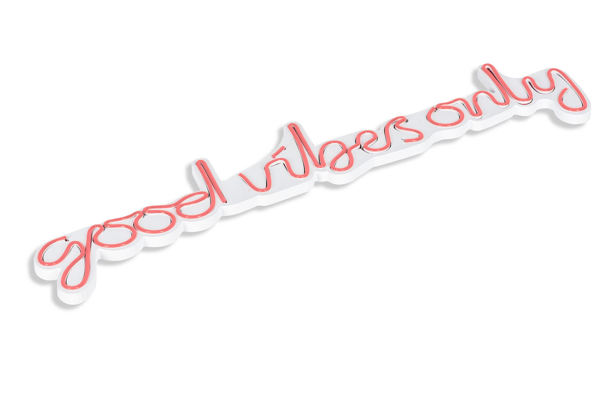 Good Vibes Only Wandleuchte - Rosa in Rosa präsentiert im Onlineshop von KAQTU Design AG. Wandleuchte ist von Wallity