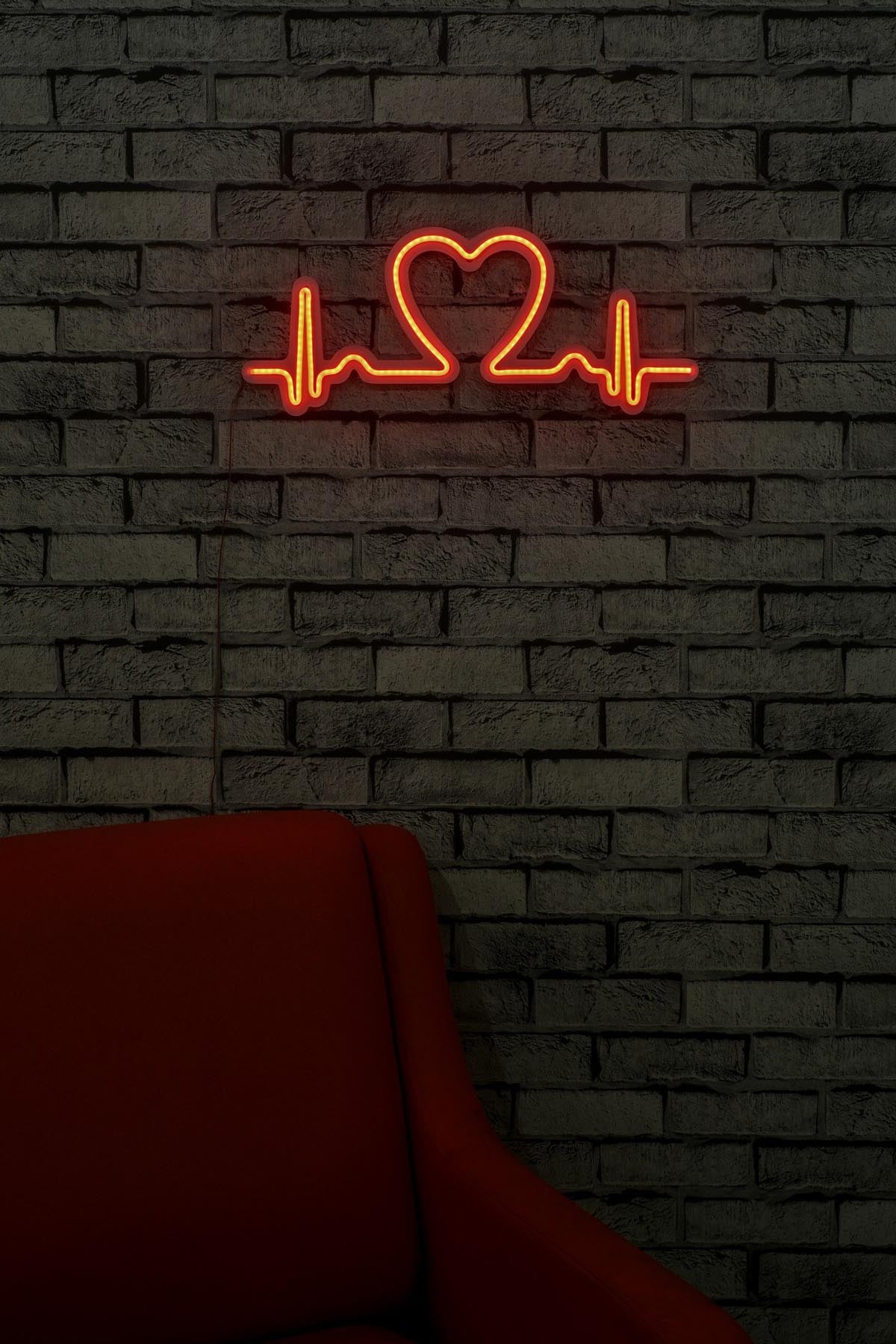 Entdecken Sie die Love Rhythm Wandleuchte in Rot von Wallity – eine stilvolle LED-Beleuchtung, die jedem Raum eine magische Atmosphäre verleiht.