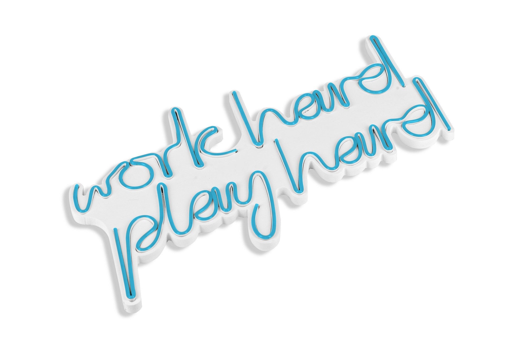 Work Hard Play Hard - Blue in Blau präsentiert im Onlineshop von KAQTU Design AG. Wandleuchte ist von Wallity